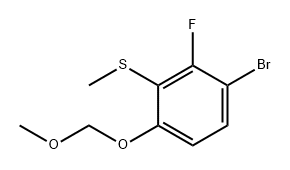 (3-BROMO-2-FLUORO-6-(METHOXYMETHOXY)PHENYL)(METHYL)SULFAN, 2168289-15-2, 结构式