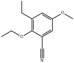 2-Ethoxy-3-ethyl-5-methoxybenzonitrile Struktur