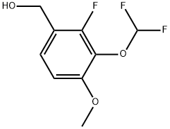 3-(Difluoromethoxy)-2-fluoro-4-methoxybenzenemethanol Structure