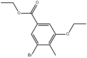 ethyl 3-bromo-5-ethoxy-4-methylbenzoate Structure