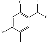 1-bromo-5-chloro-4-(difluoromethyl)-2-methylbenzene 结构式