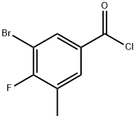 3-bromo-4-fluoro-5-methylbenzoyl chloride 化学構造式