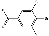 4-Bromo-3-chloro-5-methylbenzoyl chloride Struktur