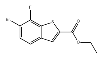 6-溴-7-氟苯并[B]噻吩-2-甲酸乙酯 结构式