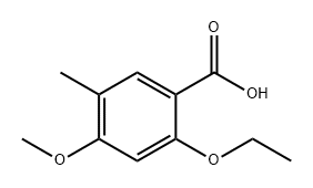 2-Ethoxy-4-methoxy-5-methylbenzoic acid,2168859-53-6,结构式