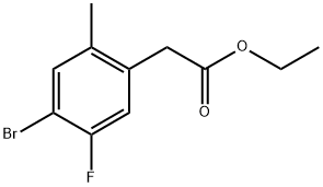 Ethyl 2-(4-bromo-5-fluoro-2-methylphenyl)acetate Struktur