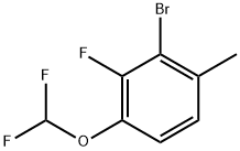 2-bromo-4-(difluoromethoxy)-3-fluoro-1-methylbenzene Structure