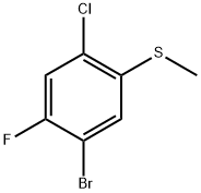 (5-bromo-2-chloro-4-fluorophenyl)(methyl)sulfane Struktur