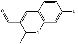 7-bromo-2-methylquinoline-3-carbaldehyde 化学構造式