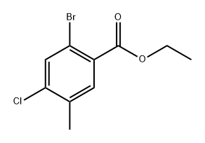 Ethyl 2-bromo-4-chloro-5-methylbenzoate 化学構造式