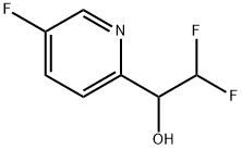 2,2-Difluoro-1-(5-fluoropyridin-2-yl)ethan-1-ol 化学構造式
