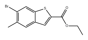 6-溴-5-甲基苯并[B]噻吩-2-甲酸乙酯, 2169582-12-9, 结构式