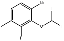 1-bromo-2-(difluoromethoxy)-3-fluoro-4-methylbenzene Structure