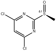 4,6-Dichloro-2-(S)-methylsulfinylpyrimidine 化学構造式