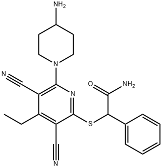 Benzeneacetamide, α-[[6-(4-amino-1-piperidinyl)-3,5-dicyano-4-ethyl-2-pyridinyl]thio]-|GSK 3685032