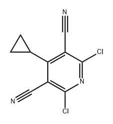 2,6-dichloro-4-cyclopropylpyridine-3,5-dicarbonitrile Structure