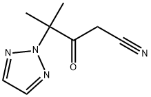 4-methyl-3-oxo-4-(2H-1,2,3-triazol-2-yl)pentanenitrile 化学構造式