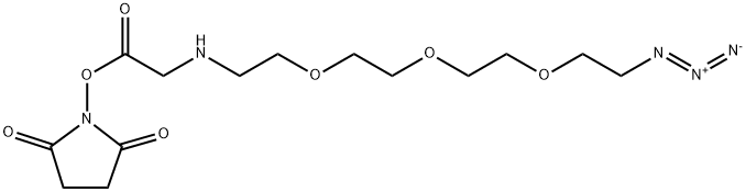 Azido-PEG3-aminoacetic acid-NHS ester Structure