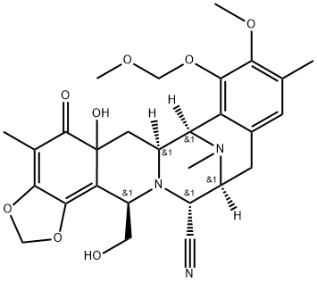 7,13-Imino-6H-1,3-dioxolo[7,8]isoquino[3,2-b][3]benzazocine-14-carbonitrile, 5,5a,6a,7,12,13,14,16-octahydro-5a-hydroxy-16-(hydroxymethyl)-9-methoxy-8-(methoxymethoxy)-4,10,17-trimethyl-5-oxo-, (6aS,7R,13S,14R,16R)- Structure