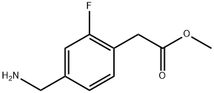 Methyl 2-(4-(aminomethyl)-2-fluorophenyl)acetate 化学構造式