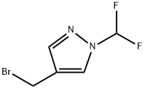 4-(bromomethyl)-1-(difluoromethyl)-1H-pyrazole 结构式