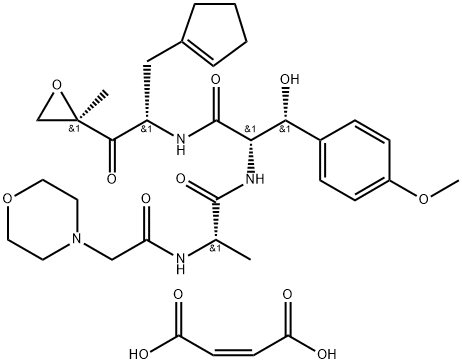 D-erythro-3-Pentulose, 4,5-anhydro-1-(1-cyclopenten-1-yl)-1,2-dideoxy-4-C-methyl-2-[[N-[2-(4-morpholinyl)acetyl]-L-alanyl-(βR)-β-hydroxy-O-methyl-L-tyrosyl]amino]-, (2Z)-2-butenedioate (1:1) Struktur