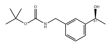 tert-butyl N-[[3-[(1S)-1-hydroxyethyl]phenyl]methyl]carbamate Structure