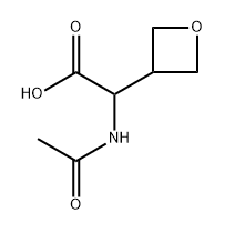 3-Oxetaneacetic acid, α-(acetylamino)- Structure