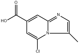 5-chloro-3-methylimidazo[1,2-a]pyridine-7-carboxylic acid 化学構造式