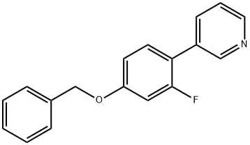 3-(4-(Benzyloxy)-2-fluorophenyl)pyridine Struktur