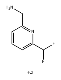 (6-(二氟甲基)吡啶-2-基)甲胺(盐酸盐), 2172105-00-7, 结构式