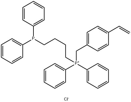 4-(diphenylphosphino)butyl][(4-ethenylphenyl)methyl]diphenylphosphonium  chloride (1:1) Struktur