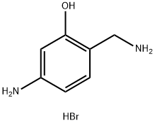 Phenol, 5-amino-2-(aminomethyl)-, hydrobromide (1:2) Struktur