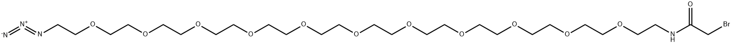 Bromoacetamido-dPEG???-azide,2172677-17-5,结构式