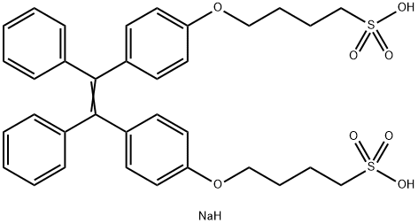disodium 4-(4-{1,2-diphenyl-2-[4-(4-sulfonatobutoxy)phenyl ]ethenyl}phenoxy)butane-1-sulfonate Structure