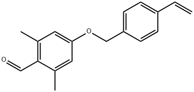 4-[(4-Ethenylphenyl)methoxy]-2,6-dimethylbenzaldehyde 化学構造式