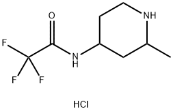 2,2,2-trifluoro-N-(2-methylpiperidin-4-yl)acetamide hydrochloride,2173998-83-7,结构式