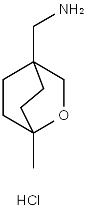 {1-METHYL-2-OXABICYCLO[2.2.2]OCTAN-4-YL}METHANAMINE HYDROCHLORIDE 结构式