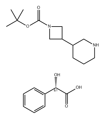 (R)-tert-butyl 3-(piperidin-3-yl)azetidine-1-carboxylate (S)-2-hydroxy-2-phenylacetate Structure