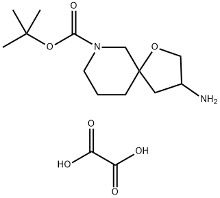 tert-Butyl 3-amino-1-oxa-7-azaspiro[4.5]decane-7-carboxylate oxalate Struktur