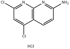 5,7-dichloro-1,8-naphthyridin-2-amine hydrochloride,2177266-15-6,结构式