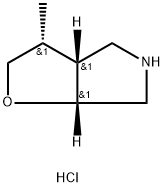 Racemic-(3S,3aS,6aS)-3-methylhexahydro-2H-furo[2,3-c]pyrrole hydrochloride* Struktur