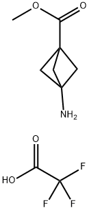 Bicyclo[1.1.1]pentane-1-carboxylic acid, 3-amino-, methyl ester, 2,2,2-trifluoroacetate (1:1) Structure
