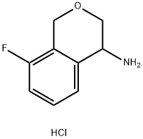 8-fluoroisochroman-4-amine hydrochloride 化学構造式