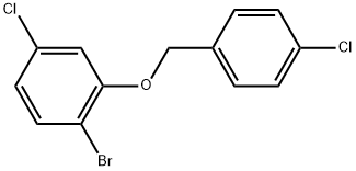 1-Bromo-4-chloro-2-[(4-chlorophenyl)methoxy]benzene Struktur