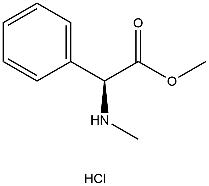 (S)-2-(Methylamino)-2-phenylacetic acid methyl ester HCl Struktur