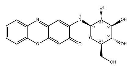 3H-Phenoxazin-3-one, 2-(β-D-glucopyranosylamino)- Structure