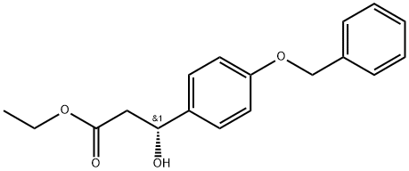Benzenepropanoic acid, β-hydroxy-4-(phenylmethoxy)-, ethyl ester, (βR)- Struktur