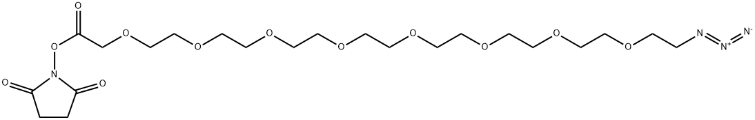 AZIDO-PEG8-CH2CO2-NHS, 2182601-81-4, 结构式