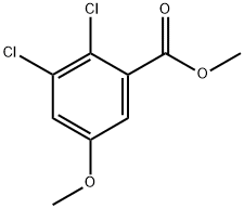 2,3-二氯-5-甲氧基苯甲酸甲酯 结构式